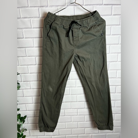 H&M big boys green Cotton twill joggers/size 16 - Picture 4 of 9